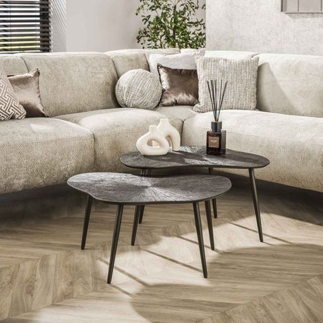 Couchtisch-Set Jax Organic Bronze Dunkelbraun 2er-Set