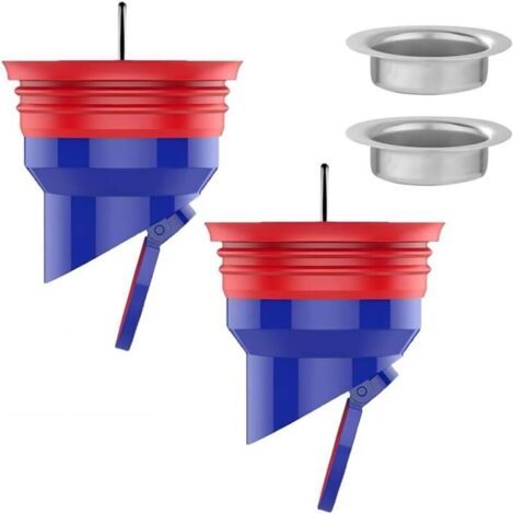 2 Stück Diaphragmi per Docce, Scarico di Pavimento in Silicone, Protezione Contro il Riflusso per Docce, Utilizzo Universale per Tubi da 50 mm e 40 mm, Nuclei Impenetrabili agli Odori (1/4)