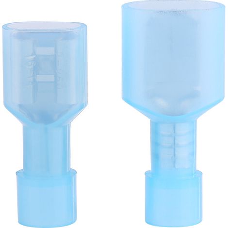 100 blaue, isolierte Flachstecker, Stecker und Buchsen, für 16-14 AWG-Draht (1/5)