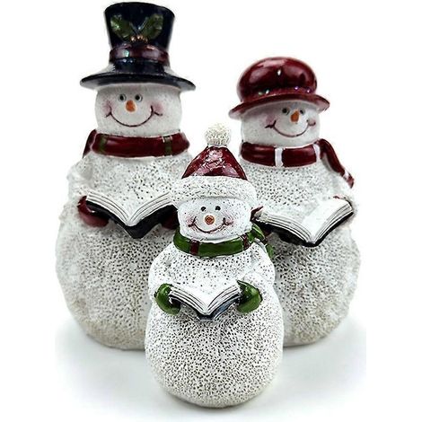 Weihnachtsschneemann-Familienfiguren Puppenhausdekoration Gastgeschenk (1/5)