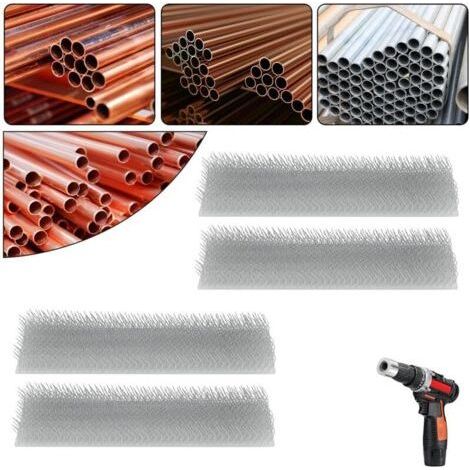 4pcs Metal Copper Pipe Cleaner Replacement Core, Replacement Core Cleaning Brush, Pipe Cleaning tool for drill, Pipe Cleaners Plumbing(15mm) (1/5)