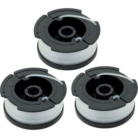 0,065"-Spule für BLACK+DECKER-Rasentrimmer (Ersatzspule mit automatischer Fadenzufuhr), kompatibel mit BLACK+DECKER AF-100, 3er-Pack (1/4)