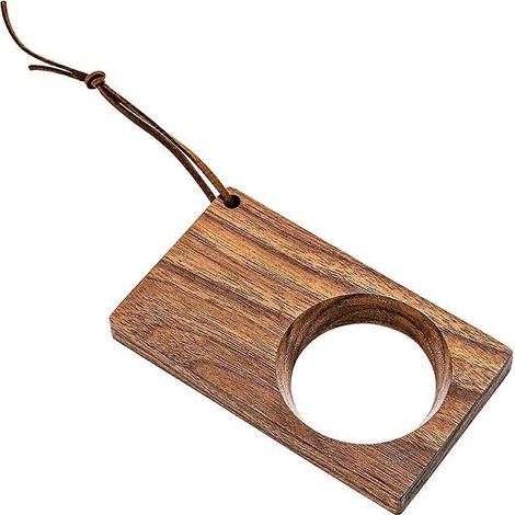 Porte-filtre à café artisanal, accessoire de café, support d'infusion, texture bois (1/5)