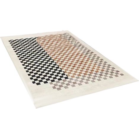 Tapis d'intérieur ultra doux et moderne à poils longs, moelleux et antidérapant, pour salle à manger ou salon. (1/5)