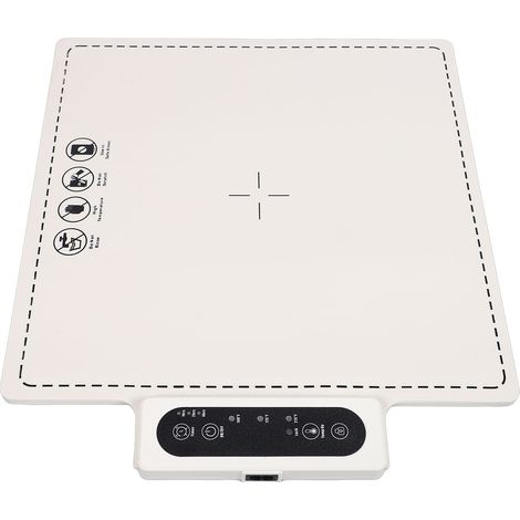 Tapis chauffant 38 x 38 cm, 3 niveaux de température, 3 minuteries, coussin chauffant flexible en silicone avec verrouillage anti-accident, prise UE 220-240 V (1/5)