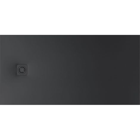 Receveur de douche extra plat en Stonex® Terran-N+Grille Twist - 1800x900mm - Noir (1/2)