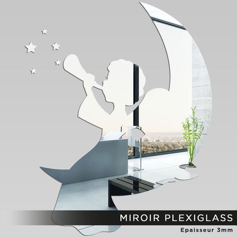 Miroir Plexiglass - Ange lune - 30x41 cm (1/2)