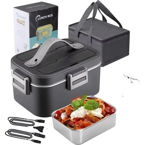 Fiambrera eléctrica portátil, doble uso, 75 W, 1,5 L (1/2)