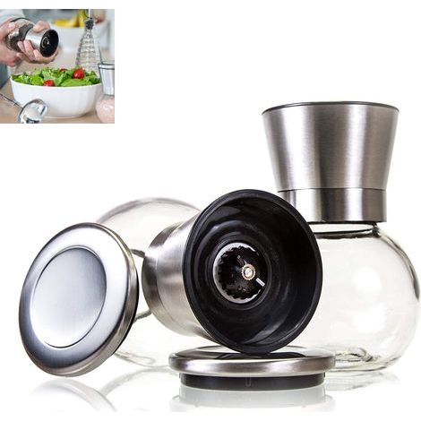 ensemble de broyeur en acier inoxydable -Broyeur à verre circulaire avec rotor en céramique réglable (1/5)