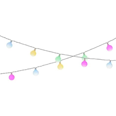 Guirnalda solar 30 leds, 3 lm, luz multicolor pastel, ip44, 2,9 m