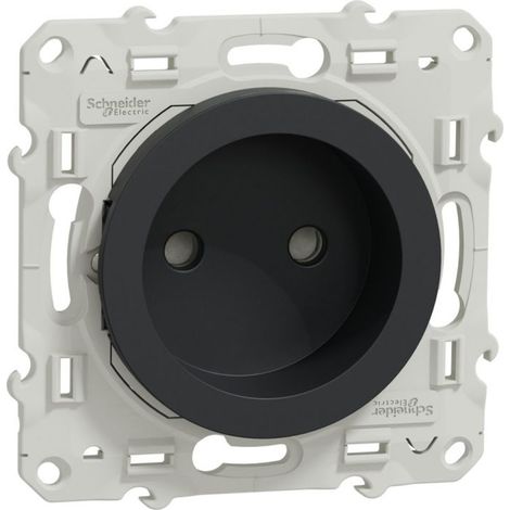 ODACE PRISE DE COURANT 2P ANTHRACITE A VIS CONNEXION RAPIDE SCHNEIDER S540033 (1/3)