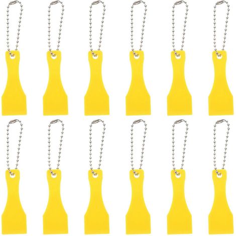Outil de grattage de tickets de loterie portable (12 pièces) - Outil de retrait d'étiquettes autocollantes - Grattoir en plastique-5.70X2.20X0.30CM-Random Color (1/3)