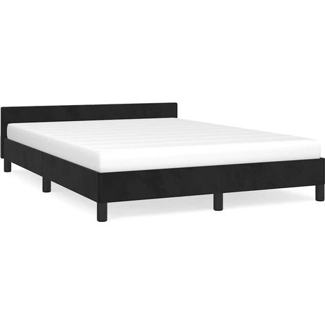Maison Exclusive - Giroletto senza Materasso Nero 140x200 cm in Velluto (1/5)