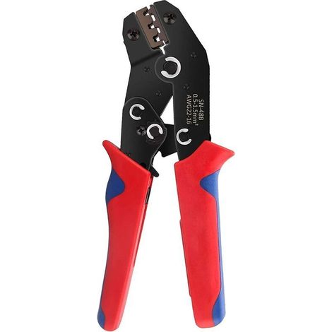 Pince a Sertir Cosse Electrique, Pinces à Sertir avec Poignée Ergonomique Disponible pour les Connecteurs de Fils électriques SN-48B (1/5)
