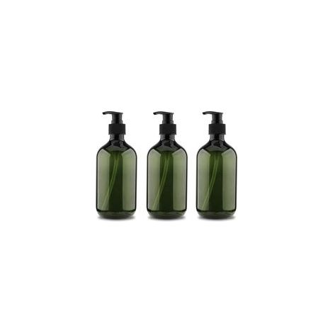 Lot de 3 Flacons Pompe 500ml Bouteilles Rechargeables Pompe à Savon Vide pour Cuisine et Salle de Bain