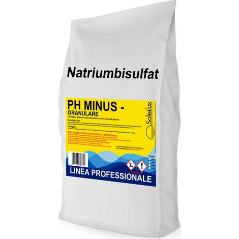 25kg PH - Meno Minus Granulare Rapido, Correttore per Ridurre il Valore di PH nella Piscina, Rapida e Completa Dissoluzione senza Residui per Acqua sempre Limpida
