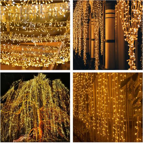 SWANEW 20M 200 Luci a stringa bianco caldo 8 modalità di illuminazione Party Garden Decorazione per esterni per interni Luci di Natale IP44 (1/5)