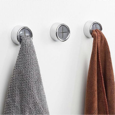 Clips de rangement pour torchons sans perçage, clips pour porte-gants et porte-serviettes de cuisine et d'entretien ménager, fixation murale, lot de 5 (1/5)