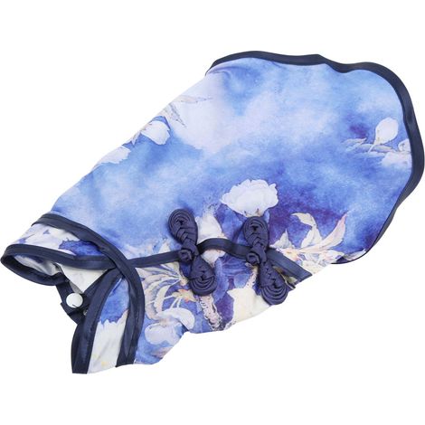 Cheongsam en coton doux et hypoallergénique pour petits animaux de compagnie, style chinois, pour lapins, chiens et chinchillas (taille XS) (1/5)