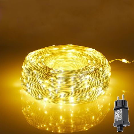 Guirlande Lumineuse Intérieur Extérieur avec Prise, 30M 300 LED Bande Lumineuse Colorée, 8 Modes Étanche Fée Lumières avec Minuterie, Fonction Mémoire pour Noël, Fête, Mariage