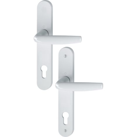 Atlanta HOPPE Set di porte a piastra larga Bianco 9016 - Chiave i - entr.92 C8 ép.68/77 - 282416