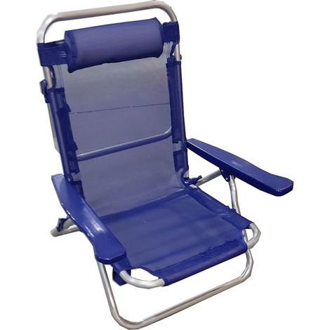 SPIAGGINA CON BRACCIOLI 'VIESTE' telo colore blu- 2 pezzi - LIF