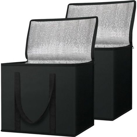 Sac isotherme - Lot de 2 sacs de courses isothermes réutilisables - Sac isotherme - Sac à déjeuner - Sac de pique-nique - Sac isotherme pour le déjeuner - Sac isotherme pliable pour les courses - Gran (1/5)