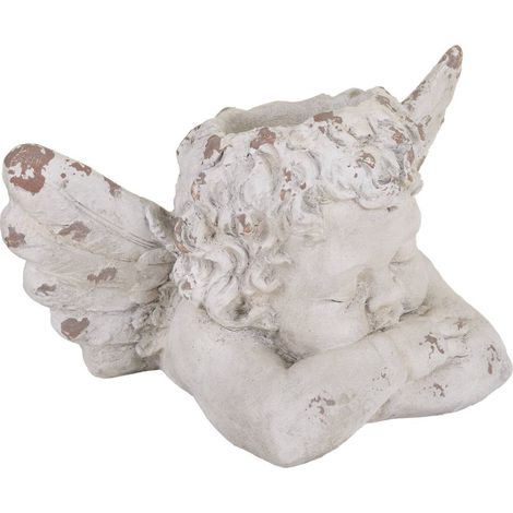 Macetero angel magnesio blanco, 59x36x36h cm (1/5)
