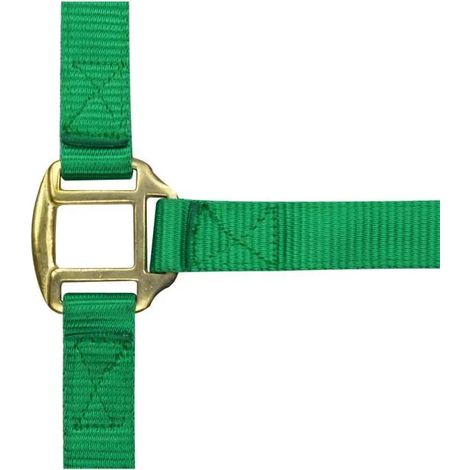 Cabestro Norton triple nylon forrado cuero ajustable oro