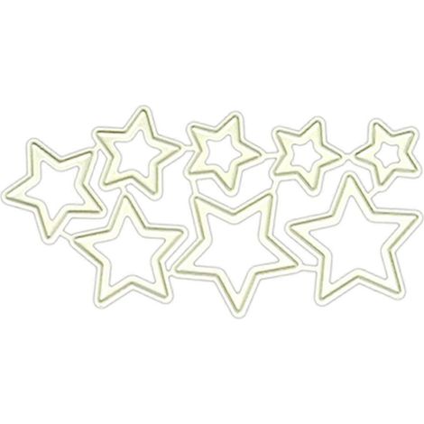 Sternen-Stanzformen aus Metall, Schablone für Scrapbooking, DIY-Album, Stempelpapierkarten für handgemachte Grußkarten, Prägedekoration, Bastelprojekte