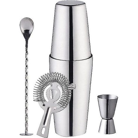 Soavoa Shaker Boston Acier Inoxydable Kit 5 Pièces Professionnel pour Cocktails Maison et Bar Design Robuste Finition Miroir (1/4)