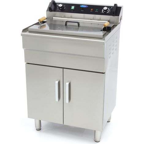 Friteuse à beignets sur meuble - Électrique - 35 litres - Robinet de vidange - 400V - Maxima (1/5)