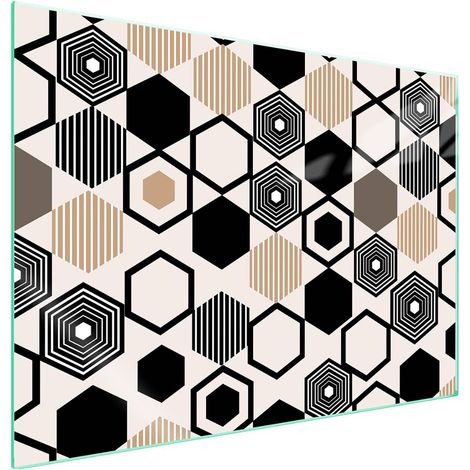 Plaque de protection en verre pour poêle, motif 70x52 (1/5)