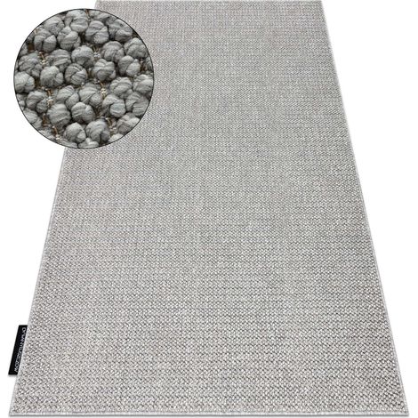 Teppich CASABLANCA LOOP hellgrau Schleife weich grey 100x200 cm