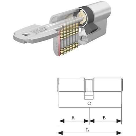 Cilindro Tesa T-60 T6553030L 30X30 Latón 5 Llaves