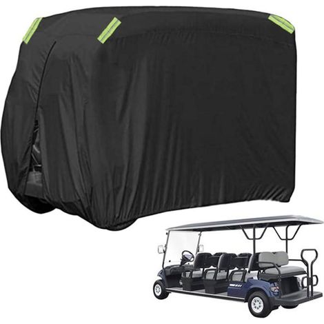 Housse de chariot de golf 8 places, imperméable, protection UV, 210D Polyester, bandes réfléchissantes, porte zippée (1/5)