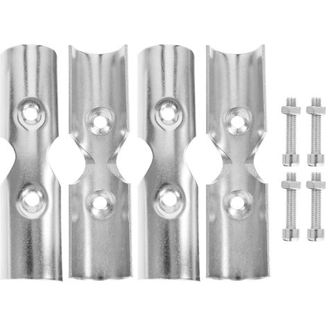 Connecteurs en Acier Inoxydable 25 MM pour Tringles de Placard Lot de 2 Sets de Pièces avec Boulons Réglables Support Mural Robuste pour Étagères et Rangements de Vêtements (1/5)
