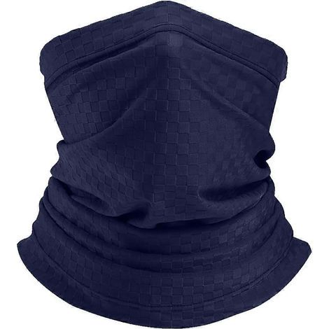 Cache-cou bandana multifonctionnel unisexe, cagoule élastique, écharpe, protection UV, idéal pour la moto, le ski, la course à pied, le vélo et la randonnée (bleu) (1/5)