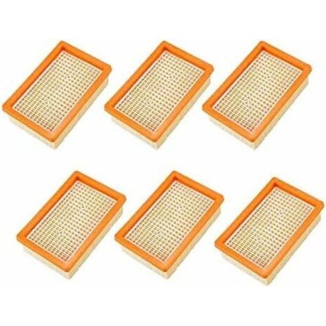Enowelir Lot de 6 Filtres pour Aspirateur Karcher MV4 MV5 MV6 WD4 WD5 WD6, Pièces de Rechange Filtre Hépatique (1/4)