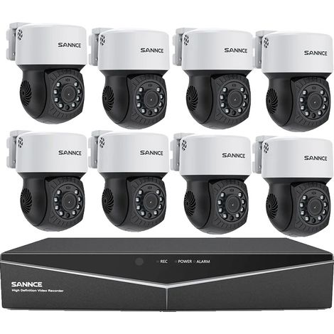 Sistema de videovigilancia, resolución de 2 MP, visión nocturna, 8 canales con 8 cámaras, 4T-c (1/2)