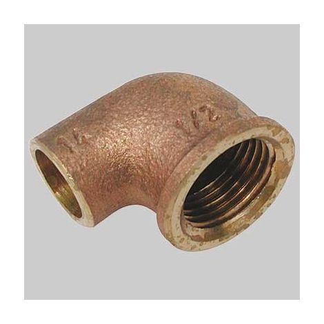 GOMITO BRONZO FILETTATO FEMMINA A SALDARE FEMMINA - 12 x 1/2