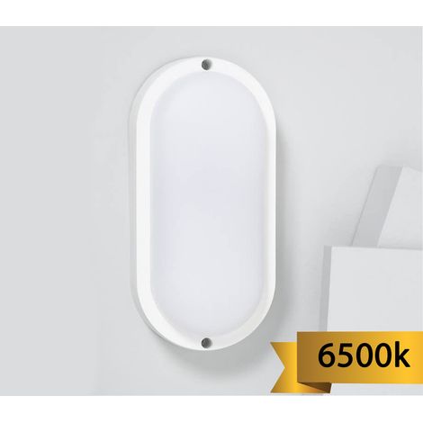 Lampada Led Da Parete 12W Applique Ovale Luce Fredda Interno Esterno FC103