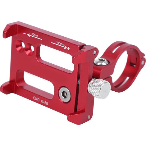 G88 Mountainbike-Handyhalterung mit integrierter Taschenlampenhalterung (Rot) (1/5)