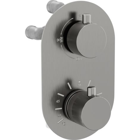 Mitigeur bain-douche thermostatique Mexen Kai 3 sorties, graphite - 77602-66