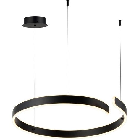 Lampadario Rabalux Silnora nero tondo LED 35W CCT variabile (1/5)