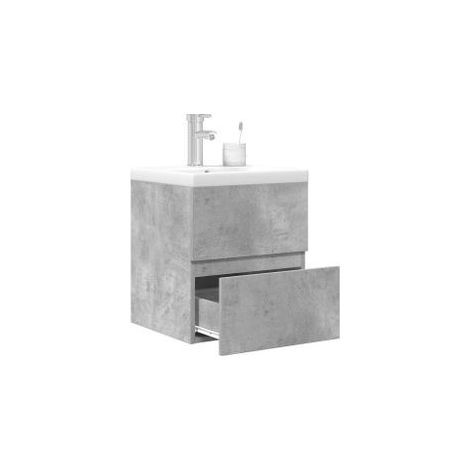 Ensemble de meubles de salle de bain 2 pcs gris béton