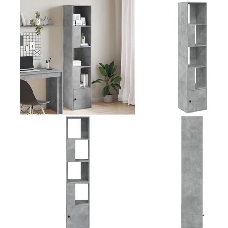 Bücherregal Betongrau 40x36x189 cm Holzwerkstoff - Buche Regal - Bücherständer - Holzmöbel - Grau - Regal Grau - Home & Living (1/5)