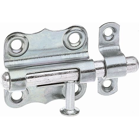 Verrou à bouton sans ressort – Acier passivé – Platine 39 x 38 mm – Marque Alberts (1/2)