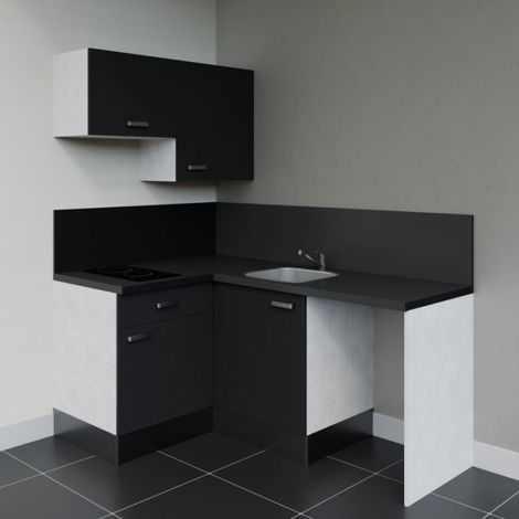 Kitchenette d'angle KA02L-PT avec plan de travail et évier