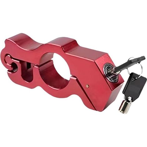 Antivol de frein de moto, antivol de guidon en alliage d'aluminium, antivol de sécurité (rouge) (1/4)